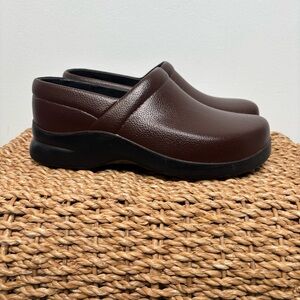 Klogs Boca Work Clog Wide Width Womens 9 Slip On Shoes Brown